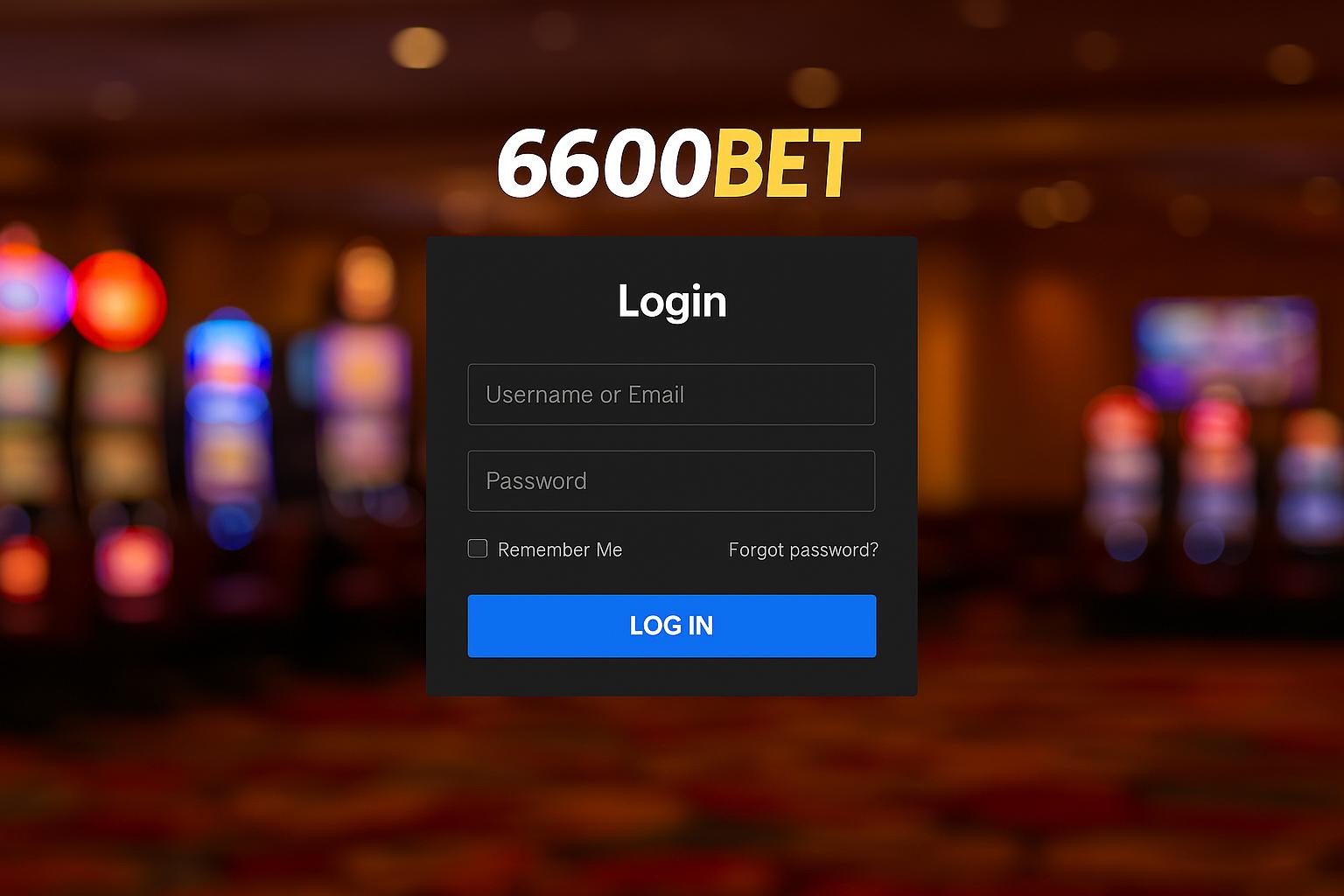 Login no Cassino 6600BET